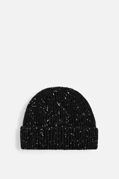 Короткая структурированная шапка ZARA, черный