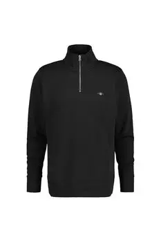 Короткая толстовка на молнии с щитком Gant, черный