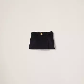 Короткая вельветовая юбка Miu Miu, синий