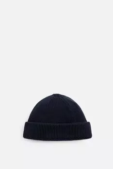 Короткая вязанная шапка ZARA, темно-синий