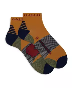 Короткие носки с желтым шевроном Gallo, мультиколор