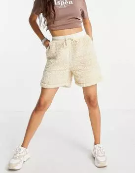 Короткие пушистые леггинсы Topshop co-ord цвета камня