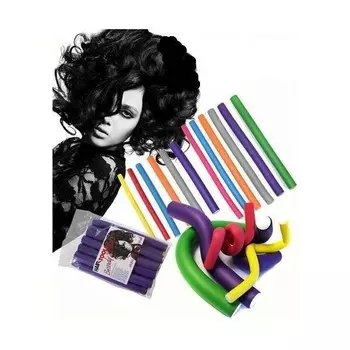 Короткие резиновые бигуди 180мм Серые 18мм Hair Tools