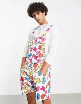 Короткий комбинезон с принтом Mr Men ASOS DESIGN