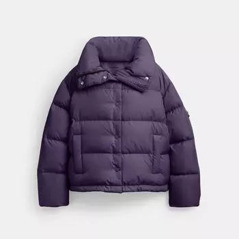 Короткий пуховик COACH, цвет eggplant