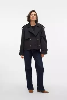 Короткий тренчкот Vero Moda, черный