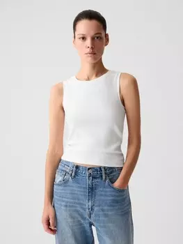 Короткий укороченный топ Gap, белый