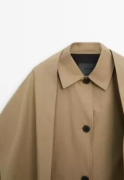 Короткое пальто Massimo Dutti, коричневый