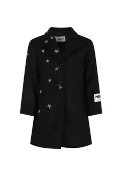 Короткое пальто MSGM, черное