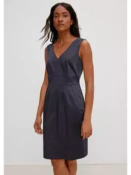 Короткое платье comma Einteiler Kleid kurz, синий