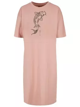 Короткое платье F4NT4STIC Oversized Kleid Koi Karpfen Asia, цвет duskrose