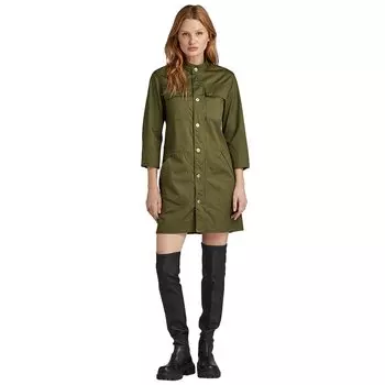 Короткое платье G-Star D24745-868 Long Sleeve, зеленый