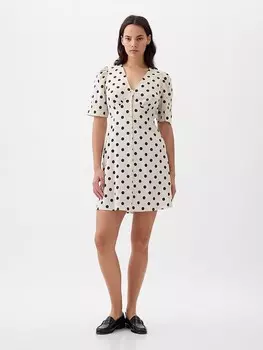 Короткое платье GAP, белый
