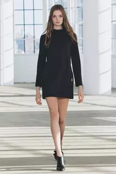 Короткое платье на пуговицах ZARA, черный