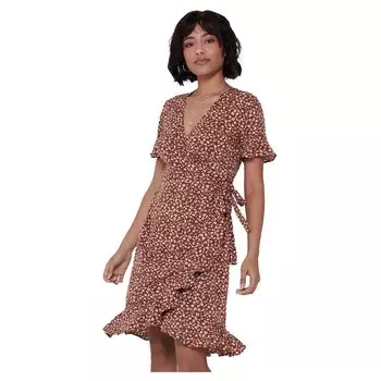 Короткое платье Only Olivia Wrap, оранжевый
