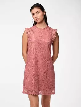 Короткое платье Pieces, розовый
