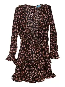 Короткое платье TOOCHE kurzes Sommer Leo Colore, цвет schwarz/braun/rosa