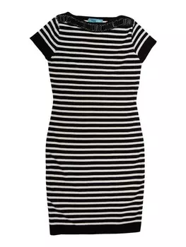 Короткое платье TOOCHE Kurzes Strick Stripes, белый