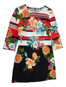 Короткое платье TOOCHE Mini Flowerpower, красный