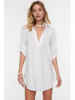 Короткое платье trendyol, белый