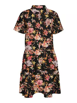 Короткое платье Vero Moda Jeanett, цвет schwarz/bunt
