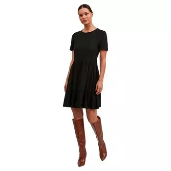 Короткое платье Vila Paya Short Sleeve, черный