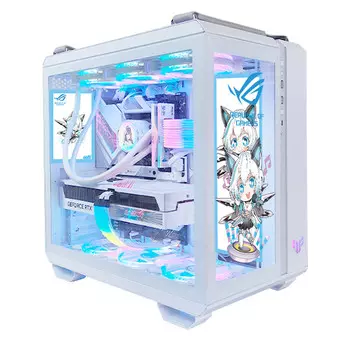 Корпус ASUS TUF GT502 Custom Fuxue Q, Mid Tower, белый/рисунок
