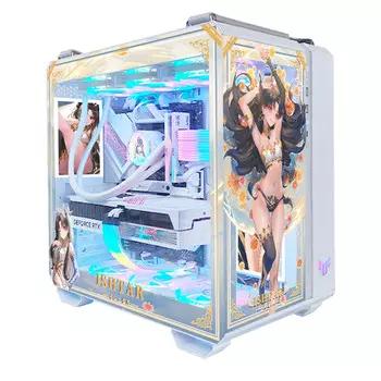 Корпус ASUS TUF GT502 Custom Ishtar, Mid Tower, белый/рисунок