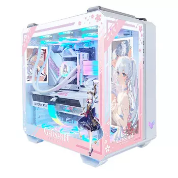 Корпус ASUS TUF GT502 Custom Kamisato Ayaka, Mid Tower, белый/рисунок