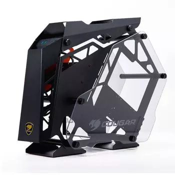 Корпус Cougar Conquer Mini, Mini Tower, черный/оранжевый