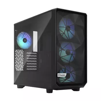 Корпус Fractal Design Meshify 2 Lite RGB, Mid Tower, чёрный, светлое стекло