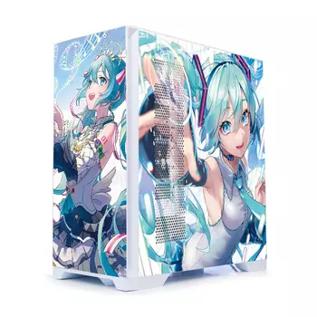 Корпус SAMA Custom Xianma Yanzhishen Miku Hatsune, Mid Tower, белый/рисунок