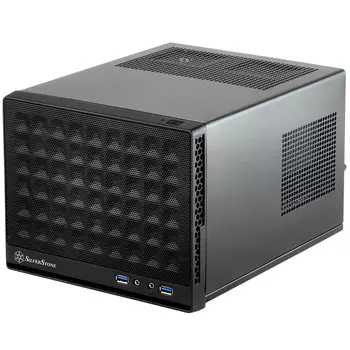 Корпус Silverstone SG13, Mini-Tower, SST-SG13B, черный