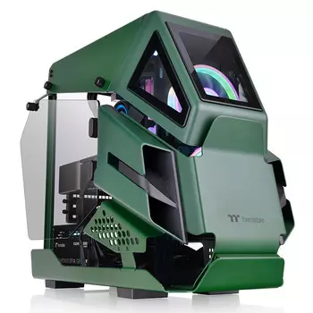 Корпус Thermaltake AH T200, Micro-Tower, зеленый
