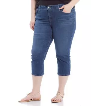 Корректирующие джинсы-капри Levi's больших размеров, синий