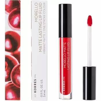 KORRES Morello Matte Lasting Lip Fluid № 53 Красный бархат 3,4 мл