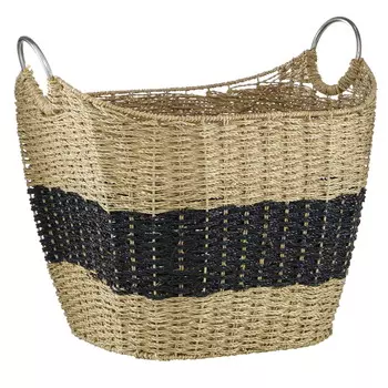 Корзина DecMode Handmade Two Toned Stripes Rectangle, коричневый