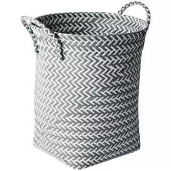 Корзина для белья MSV, 35 x 35 x 45 см, светло-серый/белый
