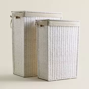 Корзина для белья Zara Home Fabric-lined, белый