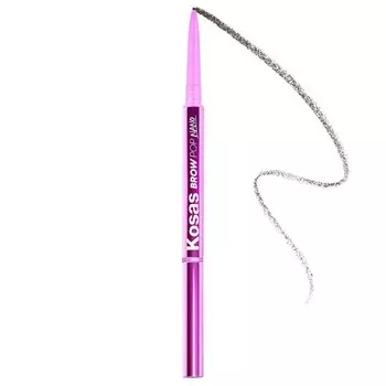 Kosas Brow Pop Nano Ультратонкая детализация + растушеванный карандаш для бровей, цвет Dark Brown