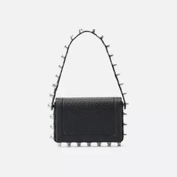 Кошелек Alexander Wang Roz Wallet in Leather With Crossbody Strap, черный