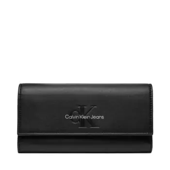 Кошелек Calvin Klein Jeans SculptedLong Fold, черный