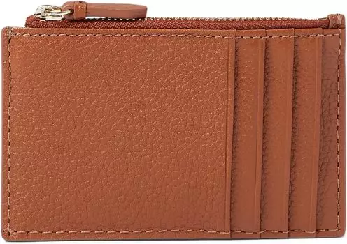 Кошелек Card Case with Zip Cole Haan, цвет British Tan