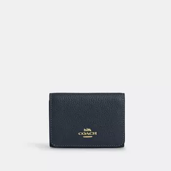 Кошелек Coach Card Holder Wallet, цвет Gold/Denim Multi