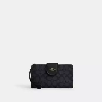 Кошелек Coach Phone Wallet, серый/угольный/черный