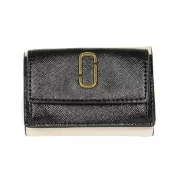 Кошелек Marc Jacobs Button-snap, черный/белый