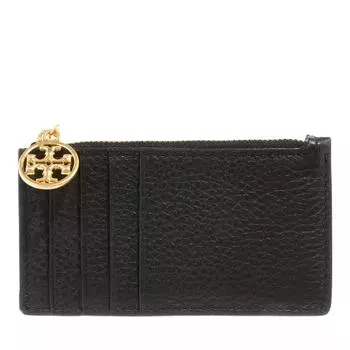 Кошелек miller top-zip card case Tory Burch, черный