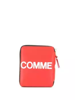 Кошелек на молнии с логотипом Comme Des Garons Wallet, красный