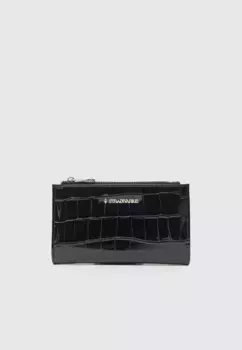 Кошелек на молнии Stradivarius, черный