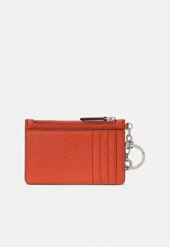 Кошелек PEBBLED LEATHER ZIP CARD CASE Ralph Lauren, оранжевый